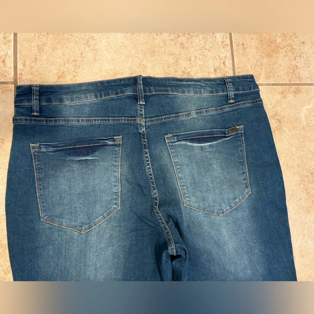 Chic Soul Casting Shadows Skinny Jean Medium Wash Size 20 - Picture 5 of 7